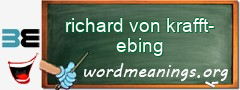 WordMeaning blackboard for richard von krafft-ebing